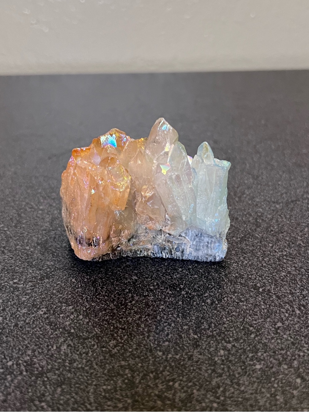 Iridescent Aura Quartz Crystal Cluster